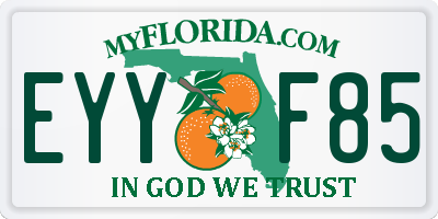 FL license plate EYYF85