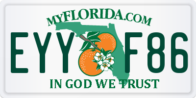FL license plate EYYF86
