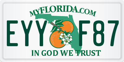 FL license plate EYYF87