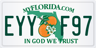 FL license plate EYYF97