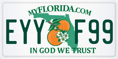 FL license plate EYYF99