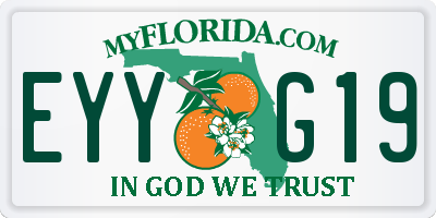 FL license plate EYYG19