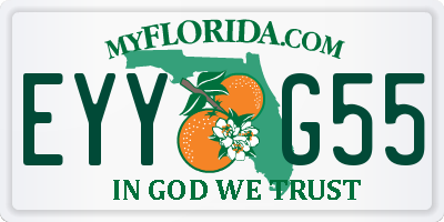 FL license plate EYYG55