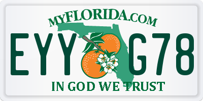 FL license plate EYYG78