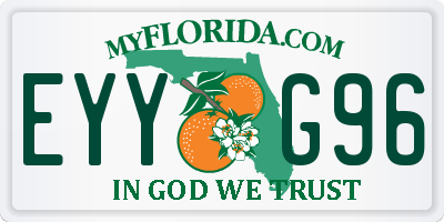 FL license plate EYYG96