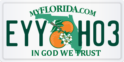 FL license plate EYYH03