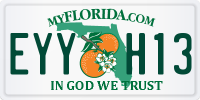 FL license plate EYYH13