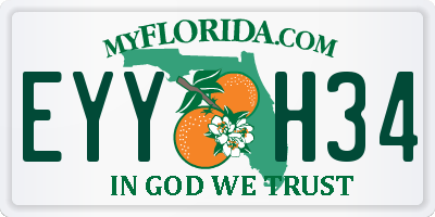FL license plate EYYH34