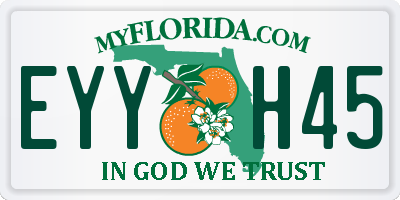 FL license plate EYYH45