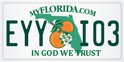 FL license plate EYYI03