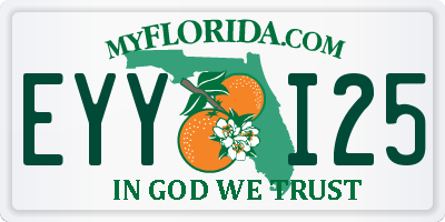 FL license plate EYYI25