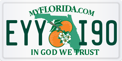 FL license plate EYYI90