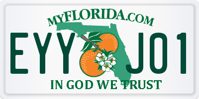 FL license plate EYYJ01