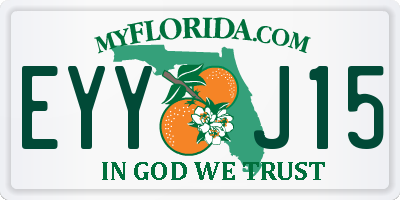 FL license plate EYYJ15