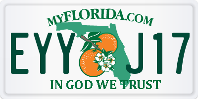 FL license plate EYYJ17