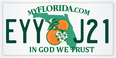 FL license plate EYYJ21