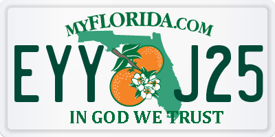 FL license plate EYYJ25