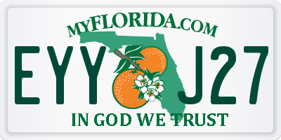 FL license plate EYYJ27
