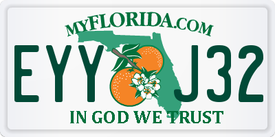 FL license plate EYYJ32