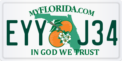 FL license plate EYYJ34