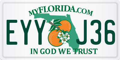 FL license plate EYYJ36