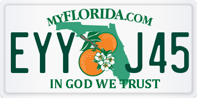 FL license plate EYYJ45