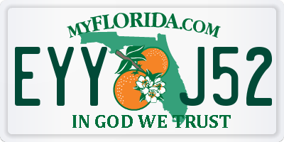 FL license plate EYYJ52