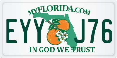FL license plate EYYJ76