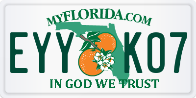 FL license plate EYYK07