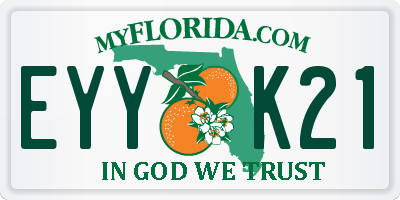 FL license plate EYYK21