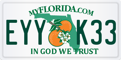 FL license plate EYYK33