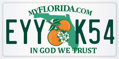 FL license plate EYYK54