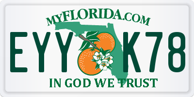 FL license plate EYYK78