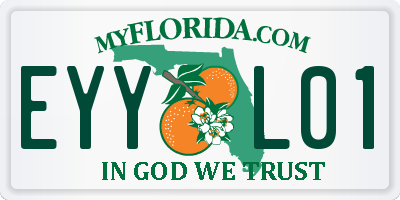 FL license plate EYYL01