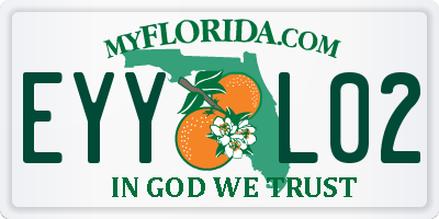 FL license plate EYYL02
