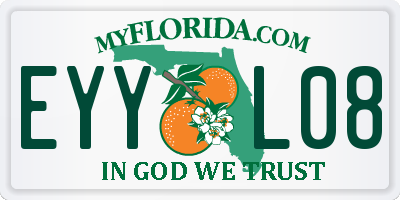 FL license plate EYYL08