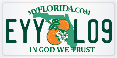 FL license plate EYYL09