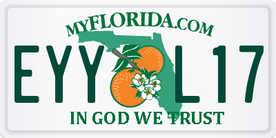 FL license plate EYYL17