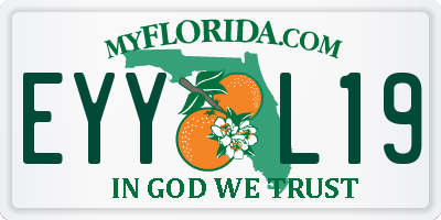 FL license plate EYYL19