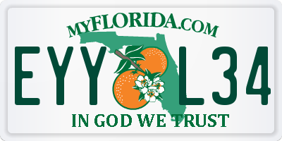 FL license plate EYYL34