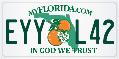 FL license plate EYYL42