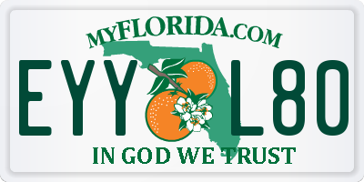 FL license plate EYYL80