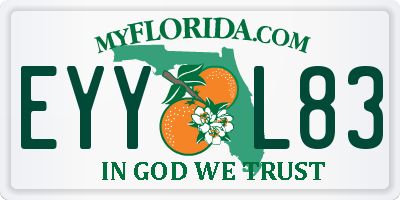 FL license plate EYYL83