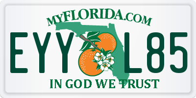 FL license plate EYYL85