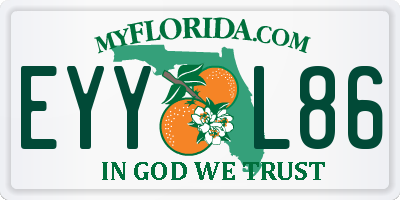 FL license plate EYYL86