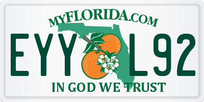 FL license plate EYYL92