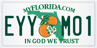 FL license plate EYYM01