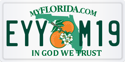 FL license plate EYYM19