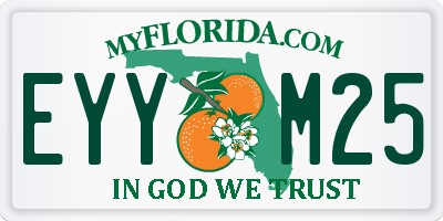 FL license plate EYYM25
