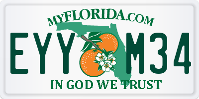 FL license plate EYYM34